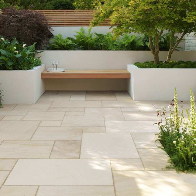 Sandstone paving